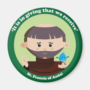 St Francis av Assisi Magnet