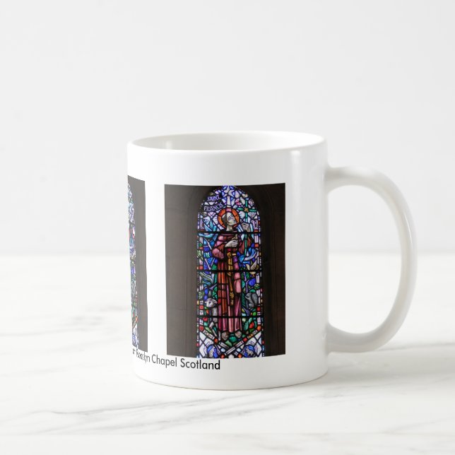 St Francis av Assisi målat glass Kaffemugg (Höger)