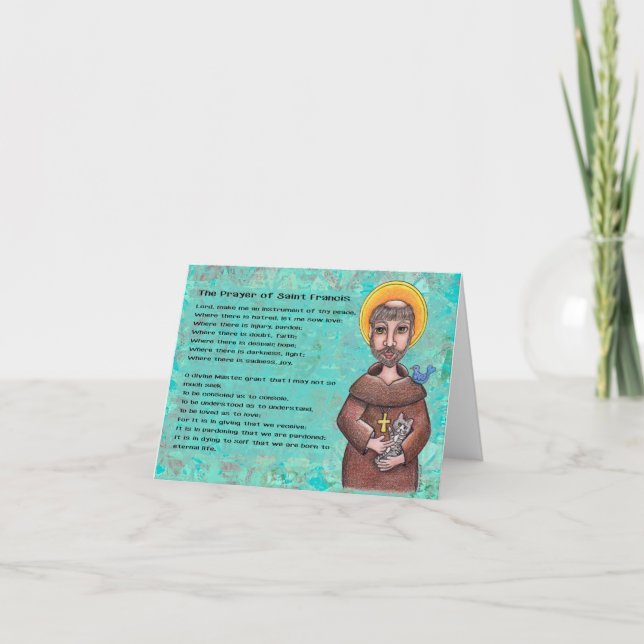St Francis av Assisi Notecard Kort (Framsida)