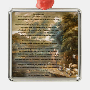 St Francis av Assisi & regnbågen överbryggar Julgransprydnad Metall