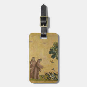 St Francis av Assisi som predikar till fåglarna Bagagebricka