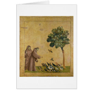 St Francis av Assisi som predikar till fåglarna Hälsningskort