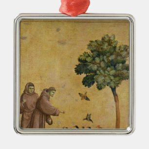 St Francis av Assisi som predikar till fåglarna Julgransprydnad Metall