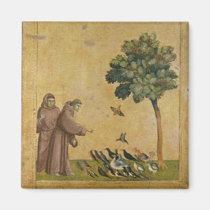 St Francis av Assisi som predikar till fåglarna Magnet