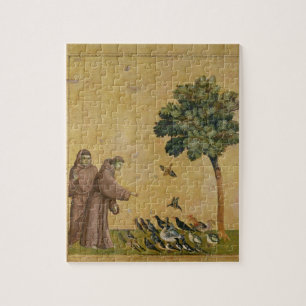 St Francis av Assisi som predikar till fåglarna Pussel