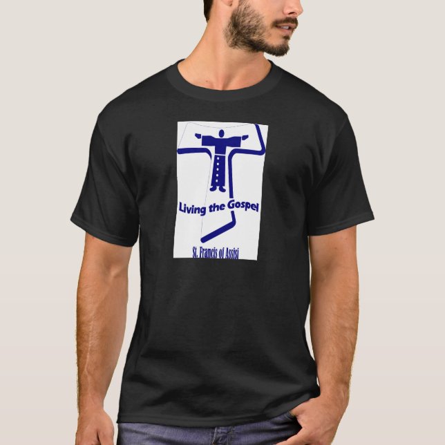St Francis av Assisi T-shirt (Framsida)
