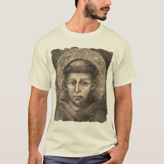St Francis av Assisi Tee Shirt (Framsida)