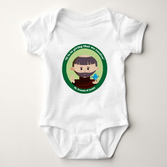 St Francis av Assisi Tee Shirt (Framsida)
