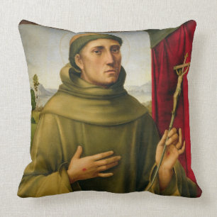 St Francis av Assissi, c.1490 (tempera på panel) Kudde