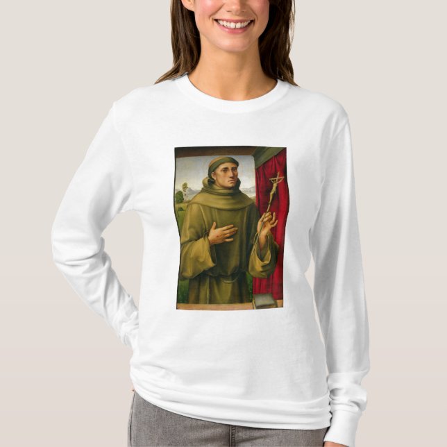 St Francis av Assissi, c.1490 (tempera på panel) T Shirt (Framsida)
