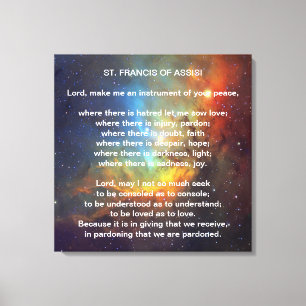 St Francis av den Assisi bönen Canvastryck