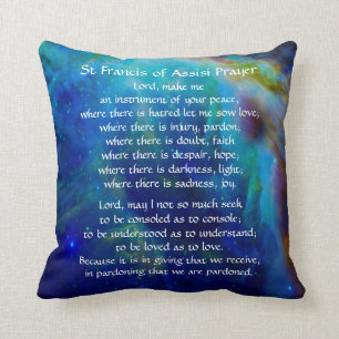 St Francis av den Assisi bönen Kudde
