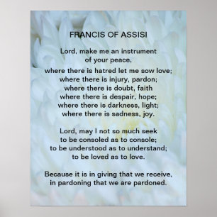 St Francis av den Assisi bönen Poster