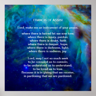 St Francis av den Assisi bönen Poster