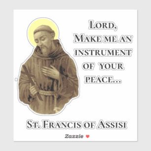 St Francis av den Assisi fredbönen Klistermärken
