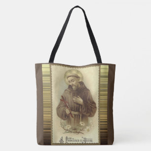 St Francis av den Assisi skyddshelgonet av djur Tygkasse