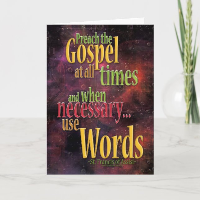 St Francis av det Assisi citationstecknet Kort (Framsida)