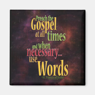 St Francis av det Assisi citationstecknet Magnet