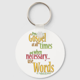 St Francis av det Assisi citationstecknet Nyckelring