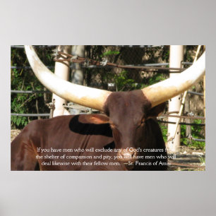 St Francis av det Assisi citationstecknet om Poster