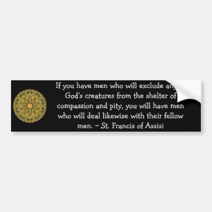 St Francis av det Assisi djurens Bildekal