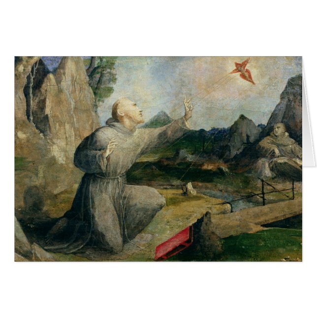 St Francis av det Assisi hälerit stigmatana Hälsningskort (Framsidan Horizontal)