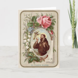 St Francis av det Assisi hälsningkortet w/prayer Kort