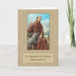 St Francis av det Assisi hälsningkortet w/prayer Kort