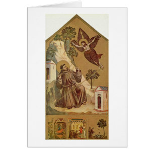 St Francis av Giotto Di Bondone Hälsningskort