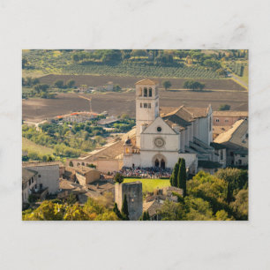 St. Francis Basilica, Assisi, Italien Vykort
