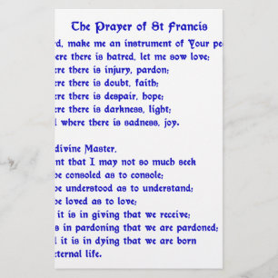 St Francis bön Brevpapper