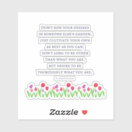 St Francis De Sales Quote Sticker Klistermärken