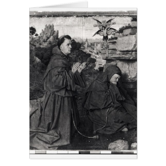 St Francis häleri stigmatana, c.1427 Hälsningskort (Framsidan)