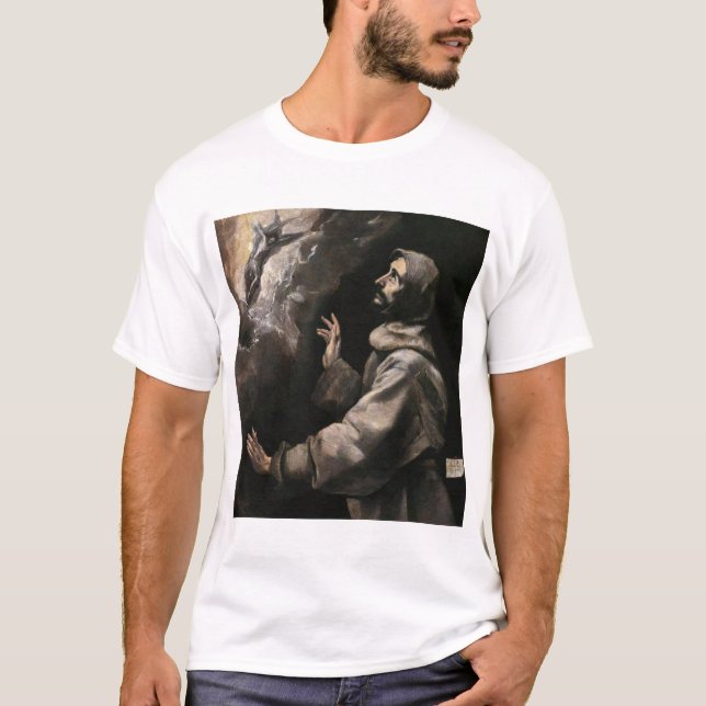 St Francis häleri stigmatana Tee Shirt (Framsida)