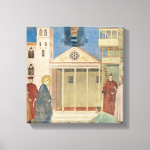 St Francis hedrade vid en enkel man, 1297-99 Canvastryck
