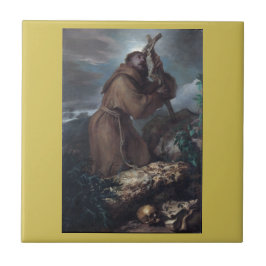 St. Francis i Ecstacy 1650 il Gretto Castiglione Kakelplatta
