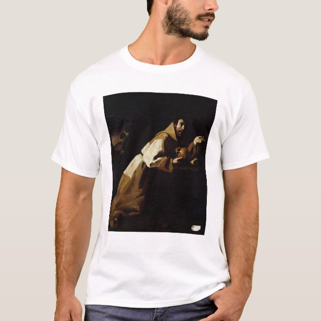 St Francis i meditationen, 1639 Tee Shirt (Framsida)