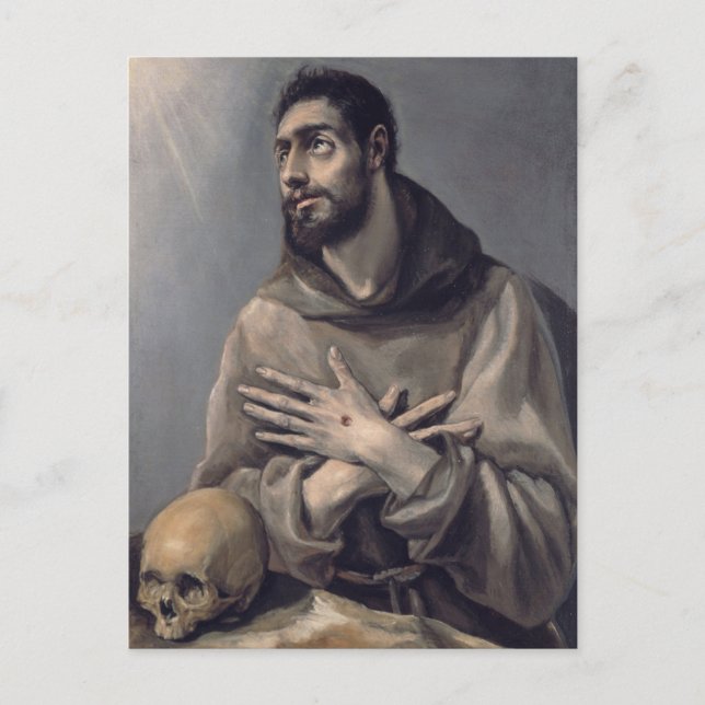 St. Francis in Ecstasy by El Greco Vykort (Framsida)