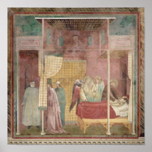St Francis kurerar den sårada manen från Lerida Poster