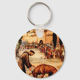St Francis och vargen Nyckelring