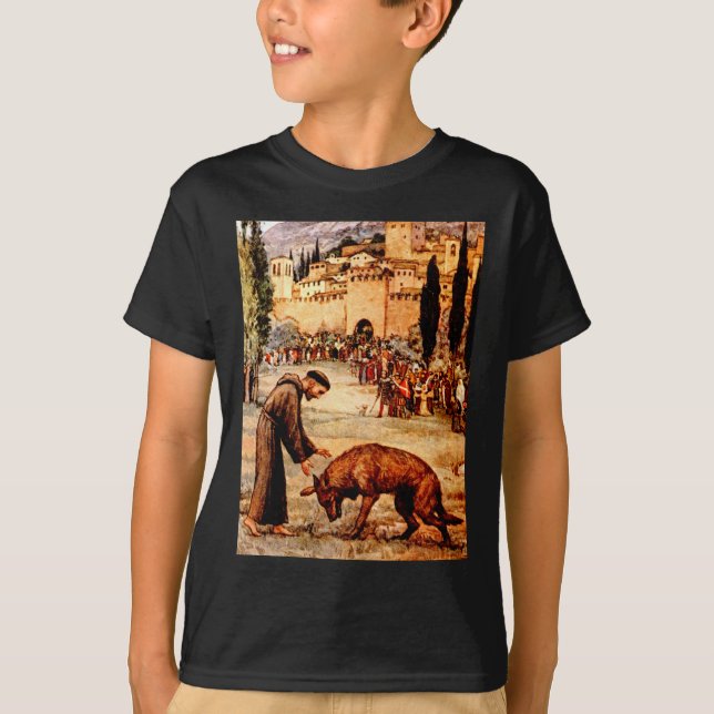 St Francis och vargen T-shirt (Framsida)