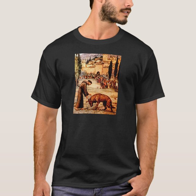 St Francis och vargen T-shirt (Framsida)