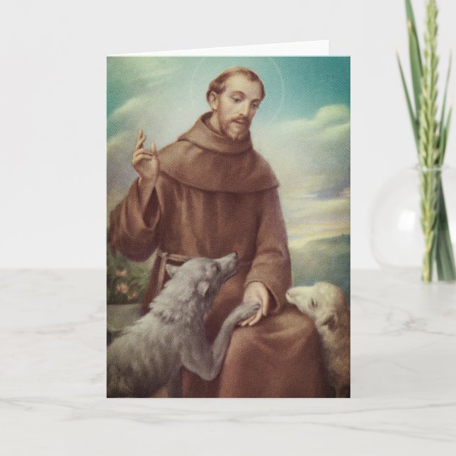 St. Francis of Assisi Animal Lover Kort (Framsida)