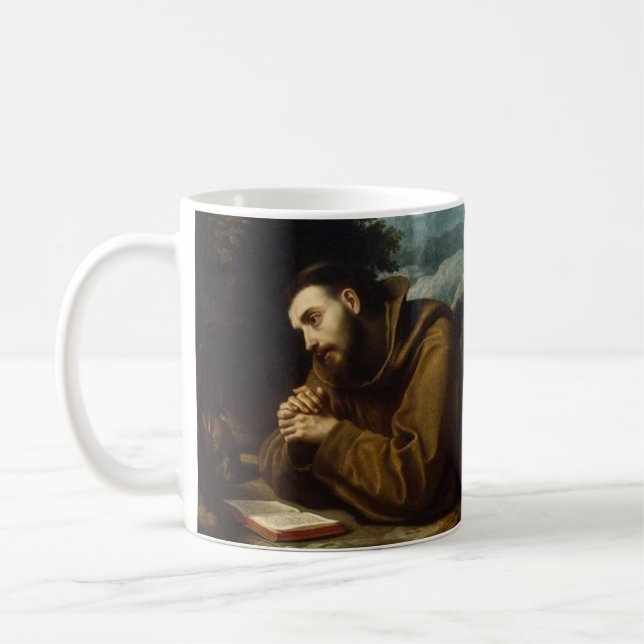 St. Francis of Assisi av Cigoli Kaffemugg (Vänster)