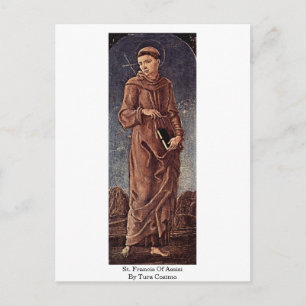 St. Francis of Assisi av Tura Cosimo Vykort