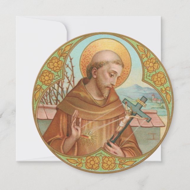 St. Francis of Assisi (BK 002) Blank Greeting Card (Framsida)