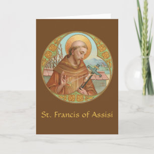 St. Francis of Assisi (BK 002) Blank Hälsning Kort