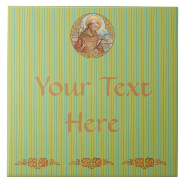 St. Francis of Assisi (BK 002) Kakelplatta (Framsidan)