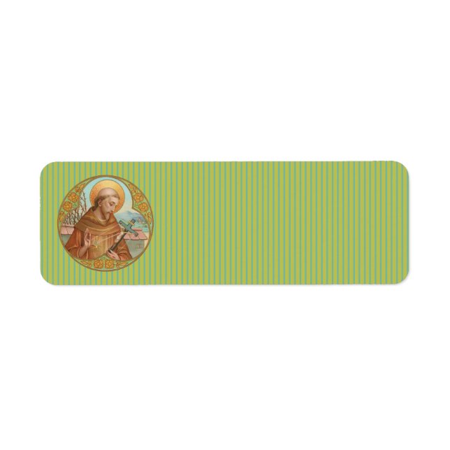 St. Francis of Assisi (BK 002) Returadress Etikett (Framsidan)