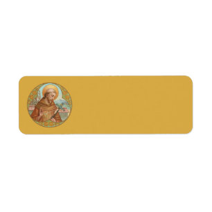 St. Francis of Assisi (BK 002) Returadress Etikett